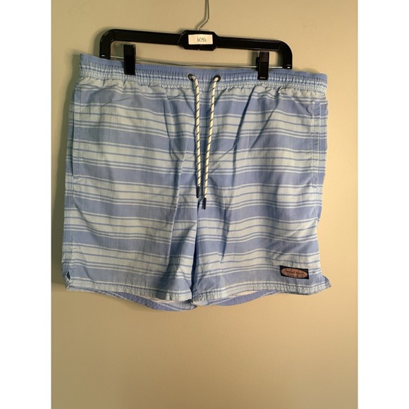 Vineyard Vines Other - Vineyard Vines Swim Trunk Shorts Mens Large Blue  Stripe Stretch Drawstring